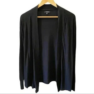 Express Cardigan Draped Open Front Lightweight Cotton Sweater Black Size Small